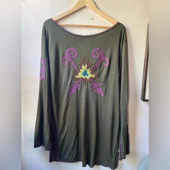 Vintage PSSY FOLK FRANCE Embroidered Boho Dress or Tunic
Size Small/Medium - Picture 4 of 10